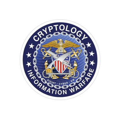 Navy Cryptologic Community (U.S. Navy) Transparent STICKER Die-Cut Vinyl Decal 3 Inch Transparent - The Sticker Space