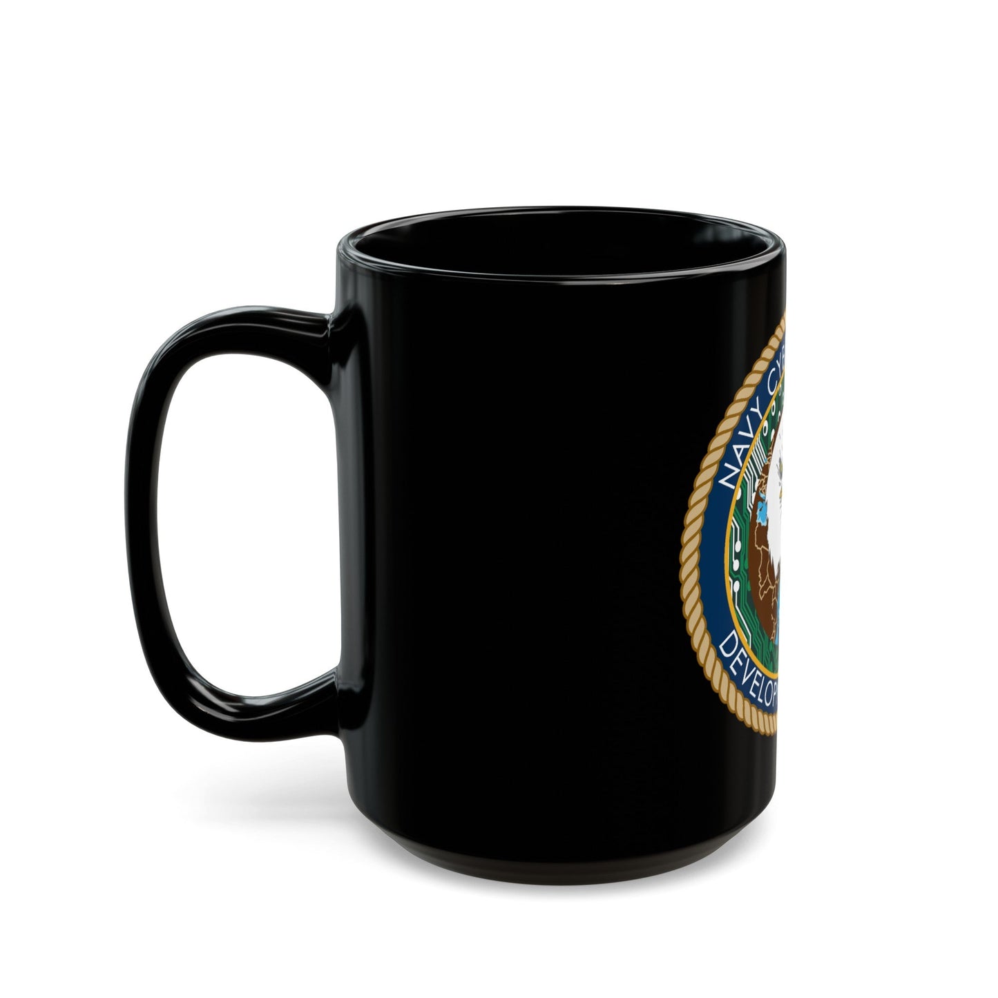 Navy Cyber Warfare Development Group (U.S. Navy) Black Coffee Mug-The Sticker Space