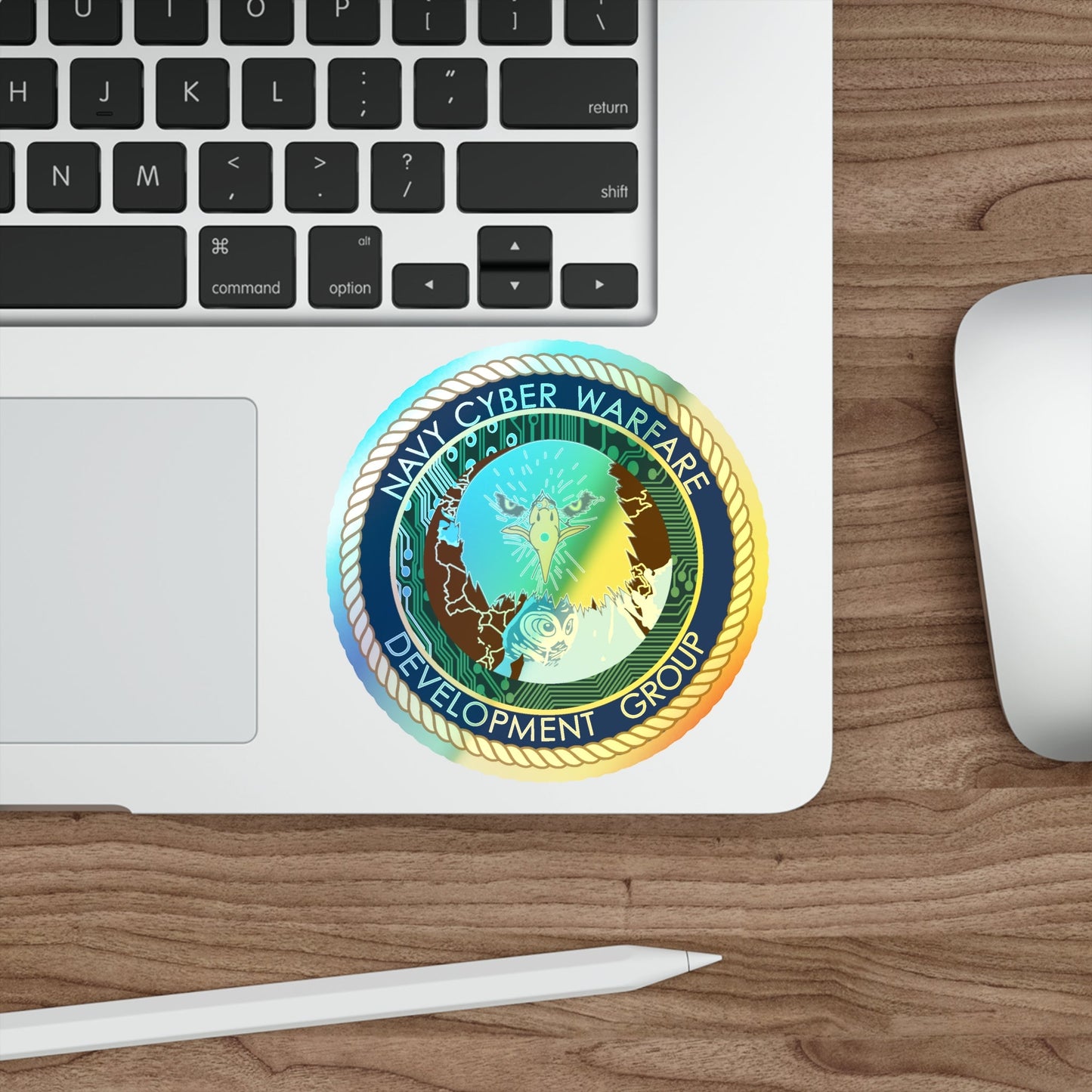 Navy Cyber Warfare Development Group (U.S. Navy) Holographic STICKER Die-Cut Vinyl Decal-The Sticker Space