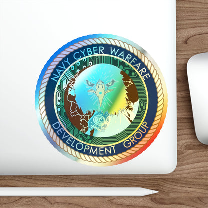 Navy Cyber Warfare Development Group (U.S. Navy) Holographic STICKER Die-Cut Vinyl Decal-The Sticker Space