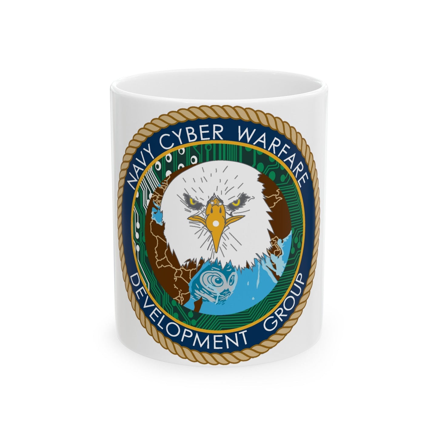 Navy Cyber Warfare Development Group (U.S. Navy) White Coffee Mug-11oz-The Sticker Space