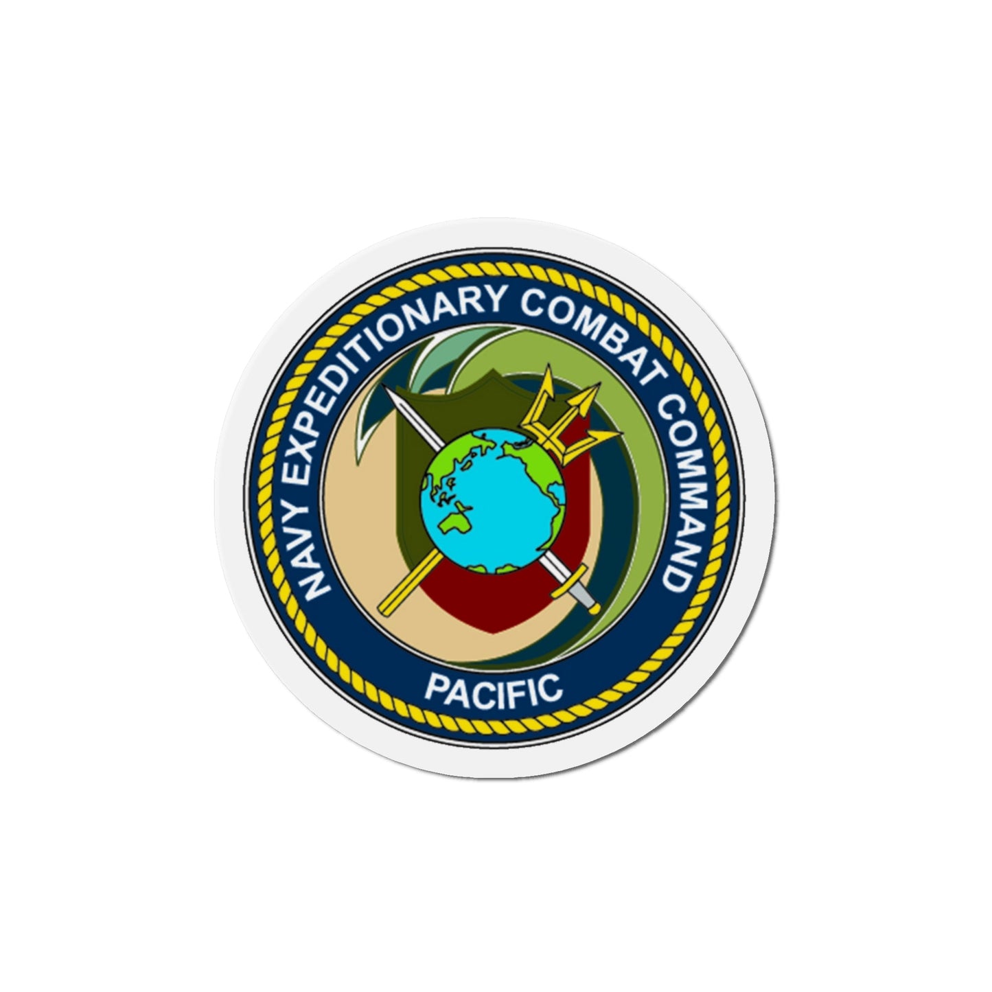 Navy Expeditionary Combat Command Pacific NECC Pacific (U.S. Navy) Die-Cut Magnet-6 × 6"-The Sticker Space