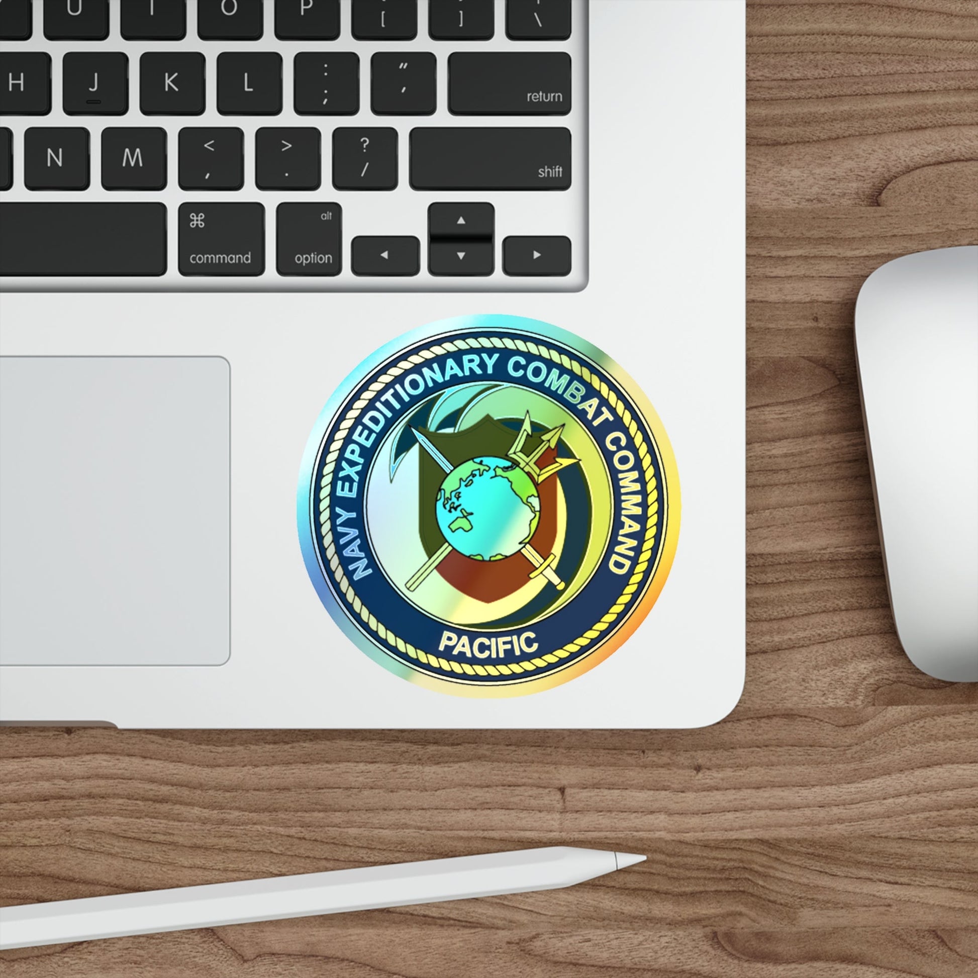 Navy Expeditionary Combat Command Pacific NECC Pacific (U.S. Navy) Holographic STICKER Die-Cut Vinyl Decal-The Sticker Space