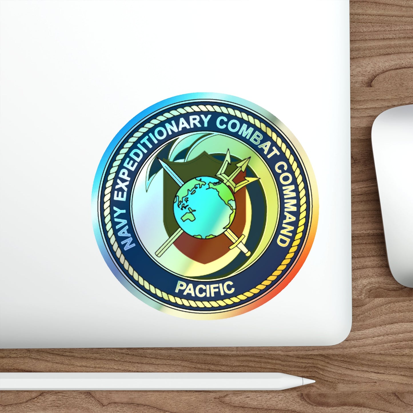 Navy Expeditionary Combat Command Pacific NECC Pacific (U.S. Navy) Holographic STICKER Die-Cut Vinyl Decal-The Sticker Space