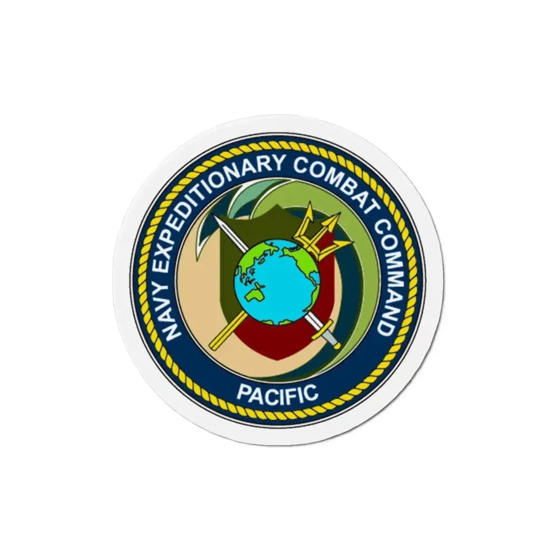 Navy Expeditionary Combat Command Pacific NECC Pacific (U.S. Navy) Refrigerator Magnet 3 Inch - The Sticker Space