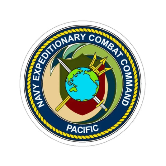 Navy Expeditionary Combat Command Pacific NECC Pacific (U.S. Navy) STICKER Vinyl Kiss-Cut Decal 2 Inch White - The Sticker Space
