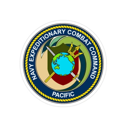 Navy Expeditionary Combat Command Pacific NECC Pacific (U.S. Navy) Transparent STICKER Die-Cut Vinyl Decal - The Sticker Space