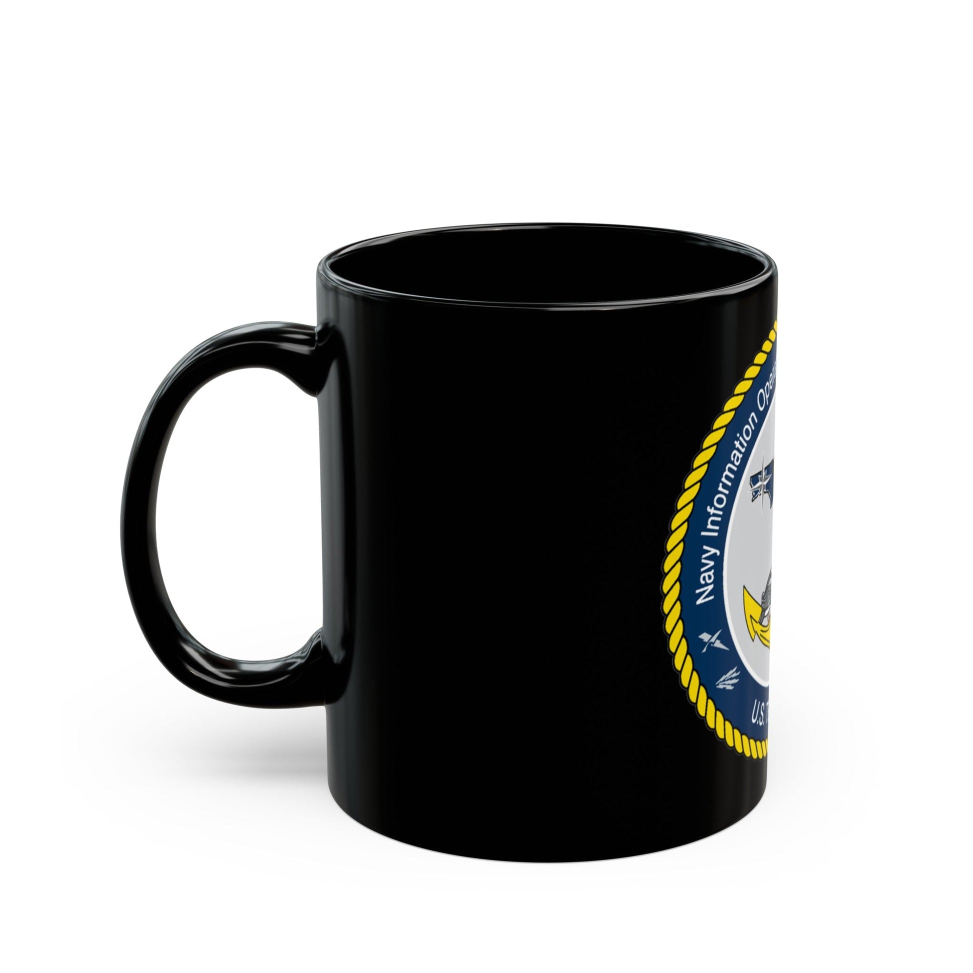 Navy Information Operations Command Pensacola FL US Tenth Fleet (U.S. Navy) Black Coffee Mug-The Sticker Space