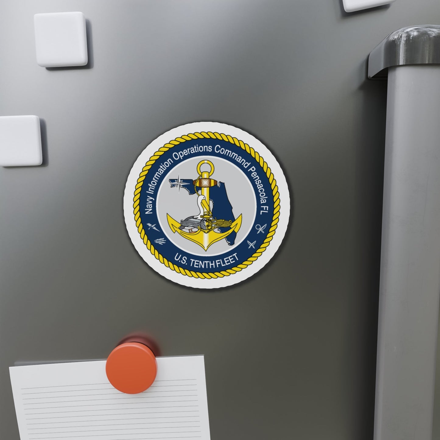 Navy Information Operations Command Pensacola FL US Tenth Fleet (U.S. Navy) Die-Cut Magnet-The Sticker Space