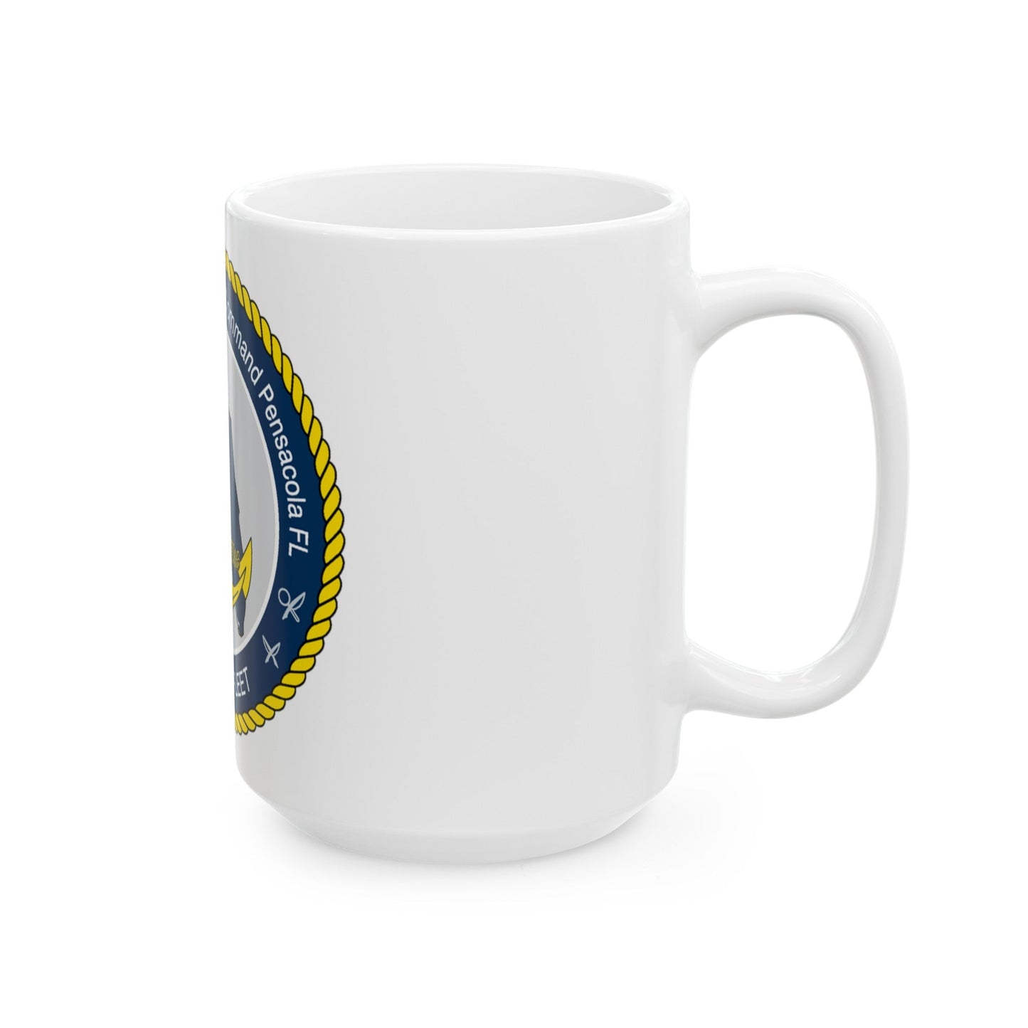 Navy Information Operations Command Pensacola FL US Tenth Fleet (U.S. Navy) White Coffee Mug-The Sticker Space