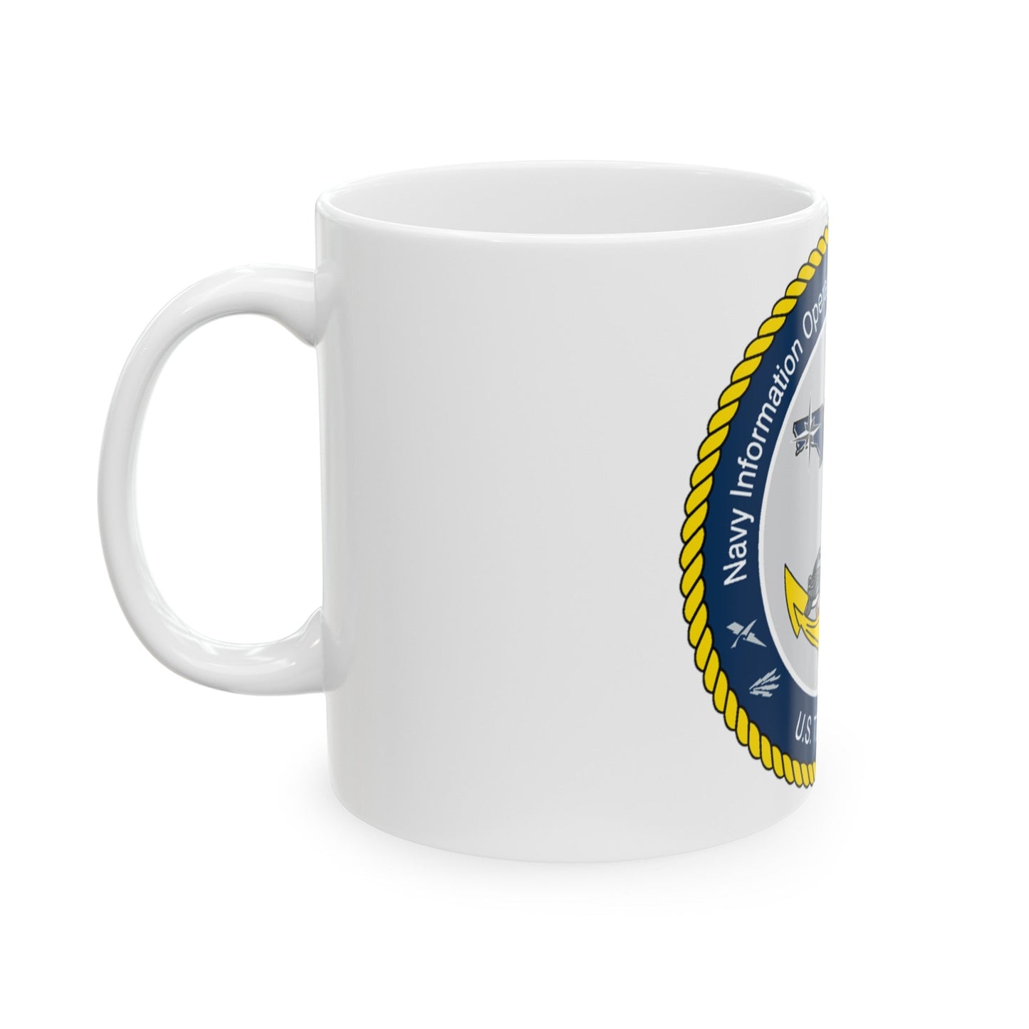 Navy Information Operations Command Pensacola FL US Tenth Fleet (U.S. Navy) White Coffee Mug-The Sticker Space