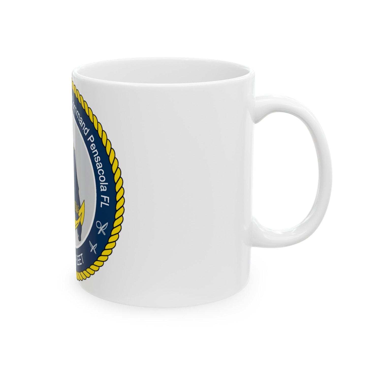 Navy Information Operations Command Pensacola FL US Tenth Fleet (U.S. Navy) White Coffee Mug-The Sticker Space