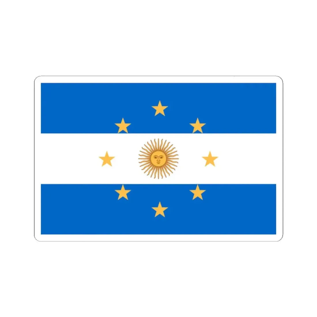 Navy Jack of Argentina 1818 (Argentina) STICKER Vinyl Kiss-Cut Decal 2 Inch White - The Sticker Space