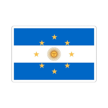 Navy Jack of Argentina 1818 (Argentina) STICKER Vinyl Kiss-Cut Decal 3 Inch White - The Sticker Space