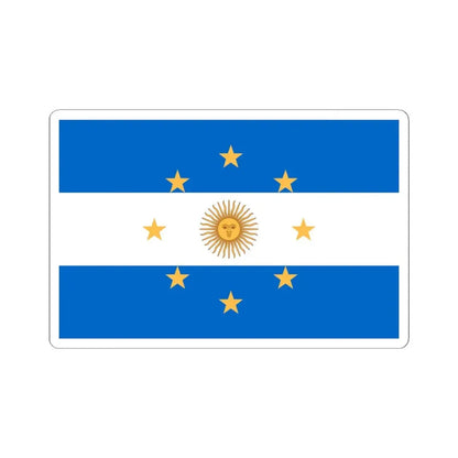 Navy Jack of Argentina 1818 (Argentina) STICKER Vinyl Kiss-Cut Decal 4 Inch White - The Sticker Space