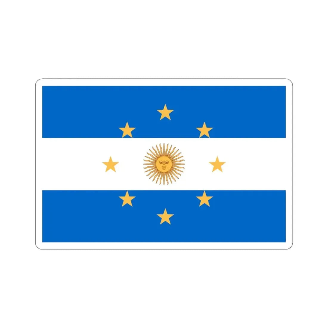 Navy Jack of Argentina 1818 (Argentina) STICKER Vinyl Kiss-Cut Decal 6 Inch White - The Sticker Space