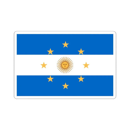 Navy Jack of Argentina 1818 (Argentina) STICKER Vinyl Kiss-Cut Decal 6 Inch White - The Sticker Space