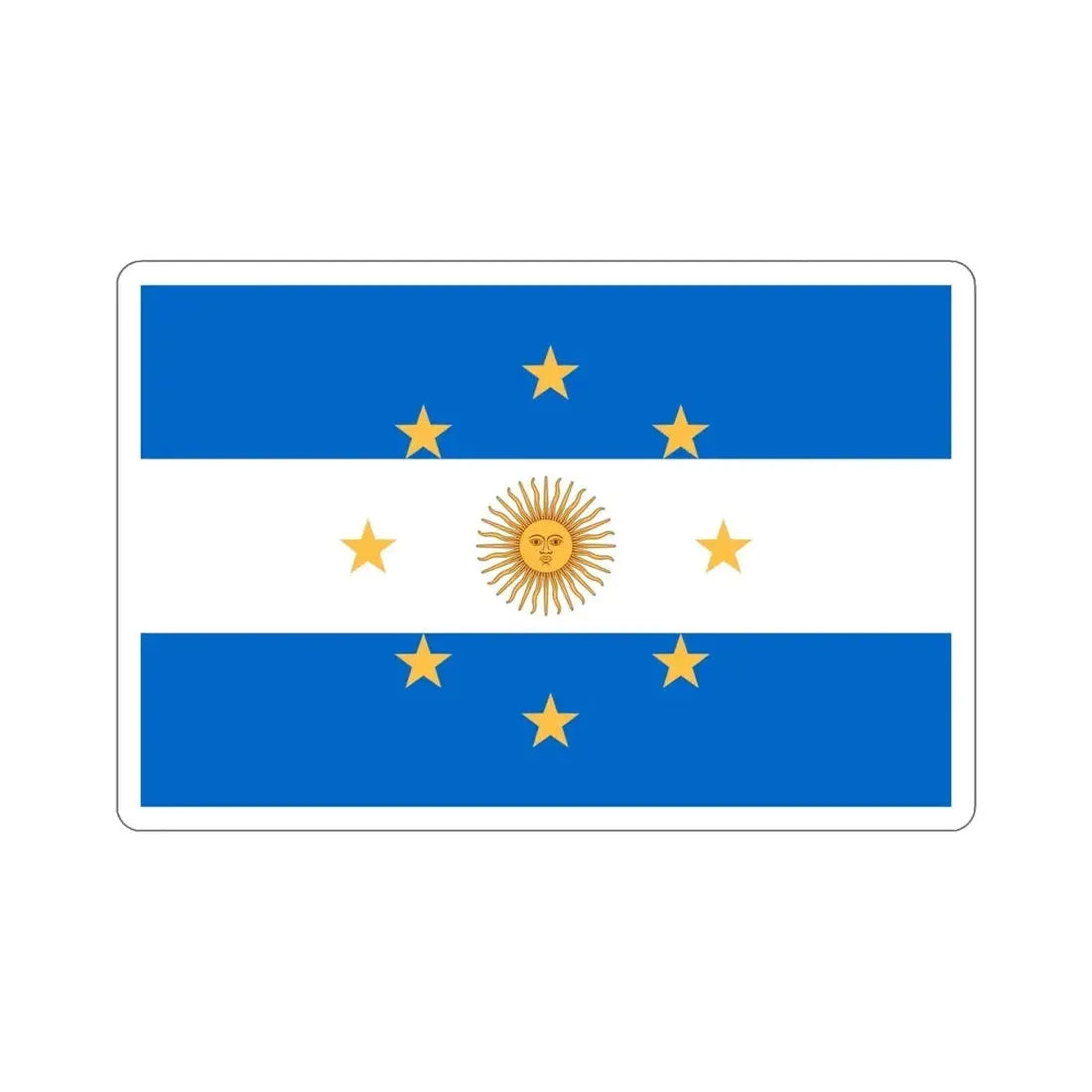 Navy Jack of Argentina 1818 STICKER Vinyl Die-Cut Decal - The Sticker Space