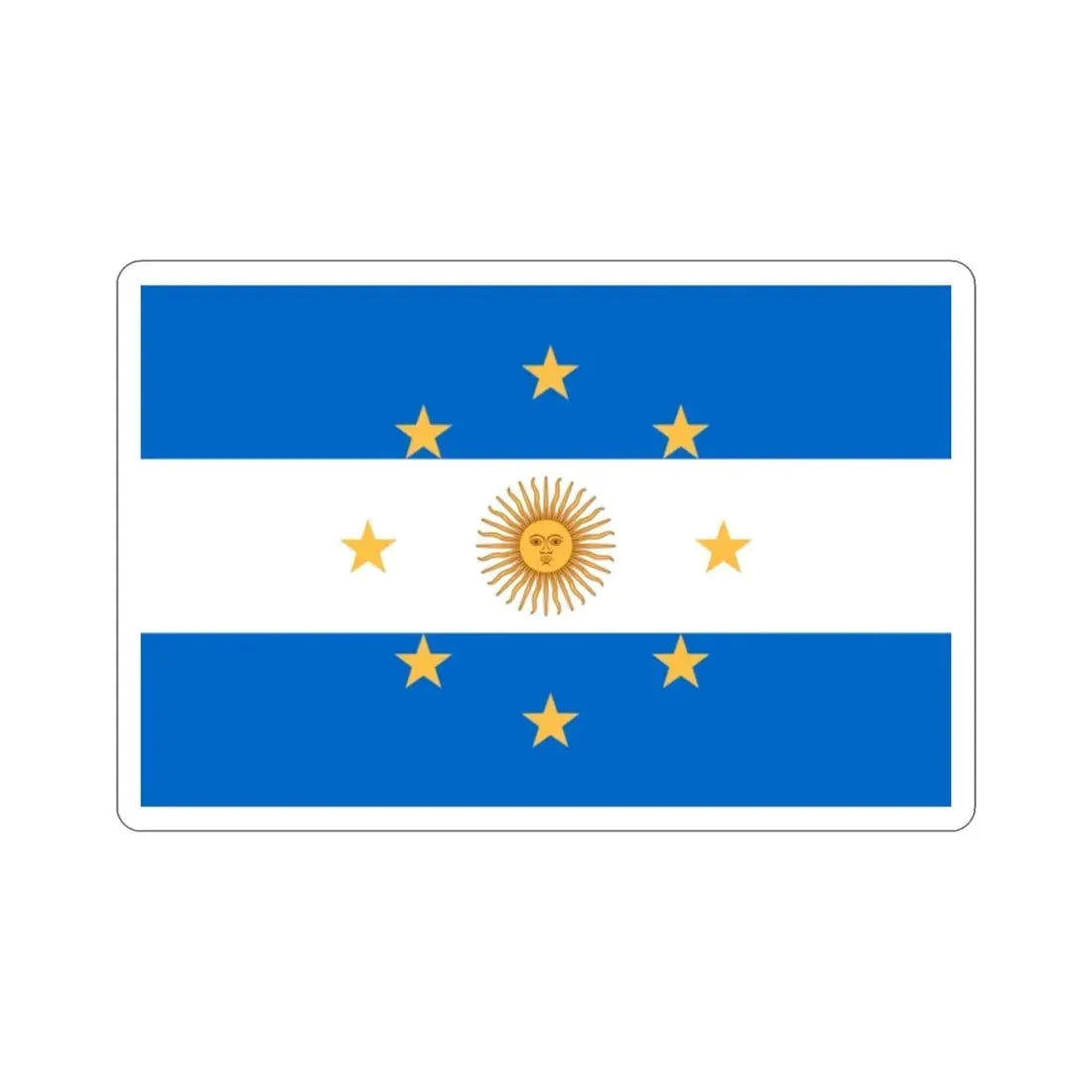 Navy Jack of Argentina 1818 STICKER Vinyl Die-Cut Decal - The Sticker Space