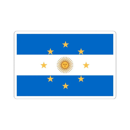 Navy Jack of Argentina 1818 - STICKER Vinyl Kiss-Cut Decal 4 Inch White - The Sticker Space