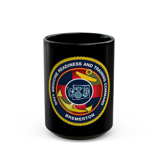 Navy Medicine Readiness and Training Command Bremerton (U.S. Navy) Black Coffee Mug-15oz-The Sticker Space