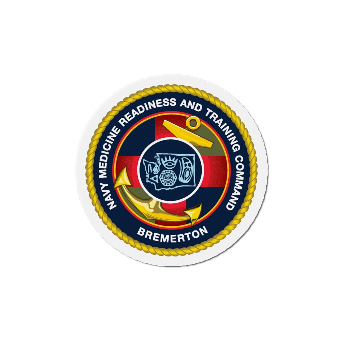 Navy Medicine Readiness and Training Command Bremerton (U.S. Navy) Die-Cut Magnet-5" x 5"-The Sticker Space