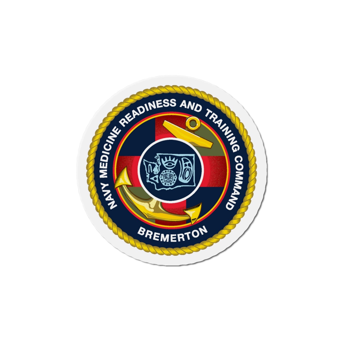 Navy Medicine Readiness and Training Command Bremerton (U.S. Navy) Die-Cut Magnet-6 × 6"-The Sticker Space