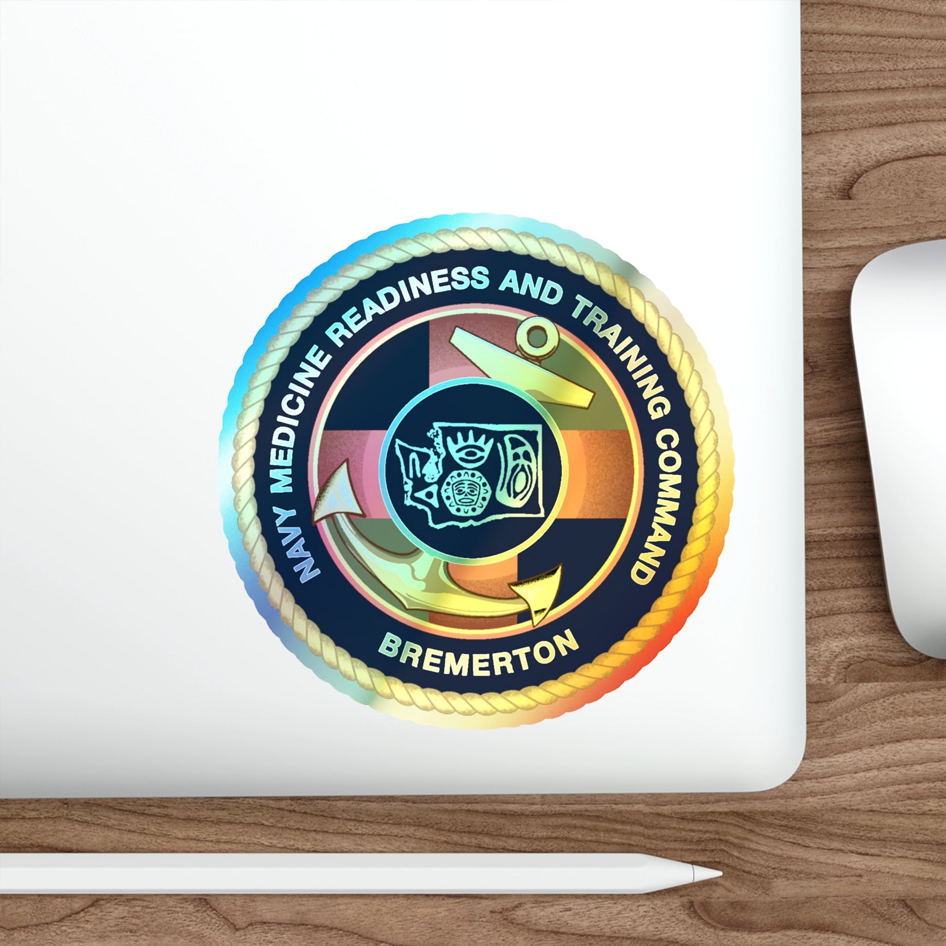 Navy Medicine Readiness and Training Command Bremerton (U.S. Navy) Holographic STICKER Die-Cut Vinyl Decal-The Sticker Space