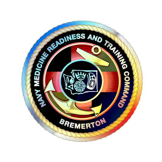 Navy Medicine Readiness and Training Command Bremerton (U.S. Navy) Holographic STICKER Die-Cut Vinyl Decal-6 Inch-The Sticker Space