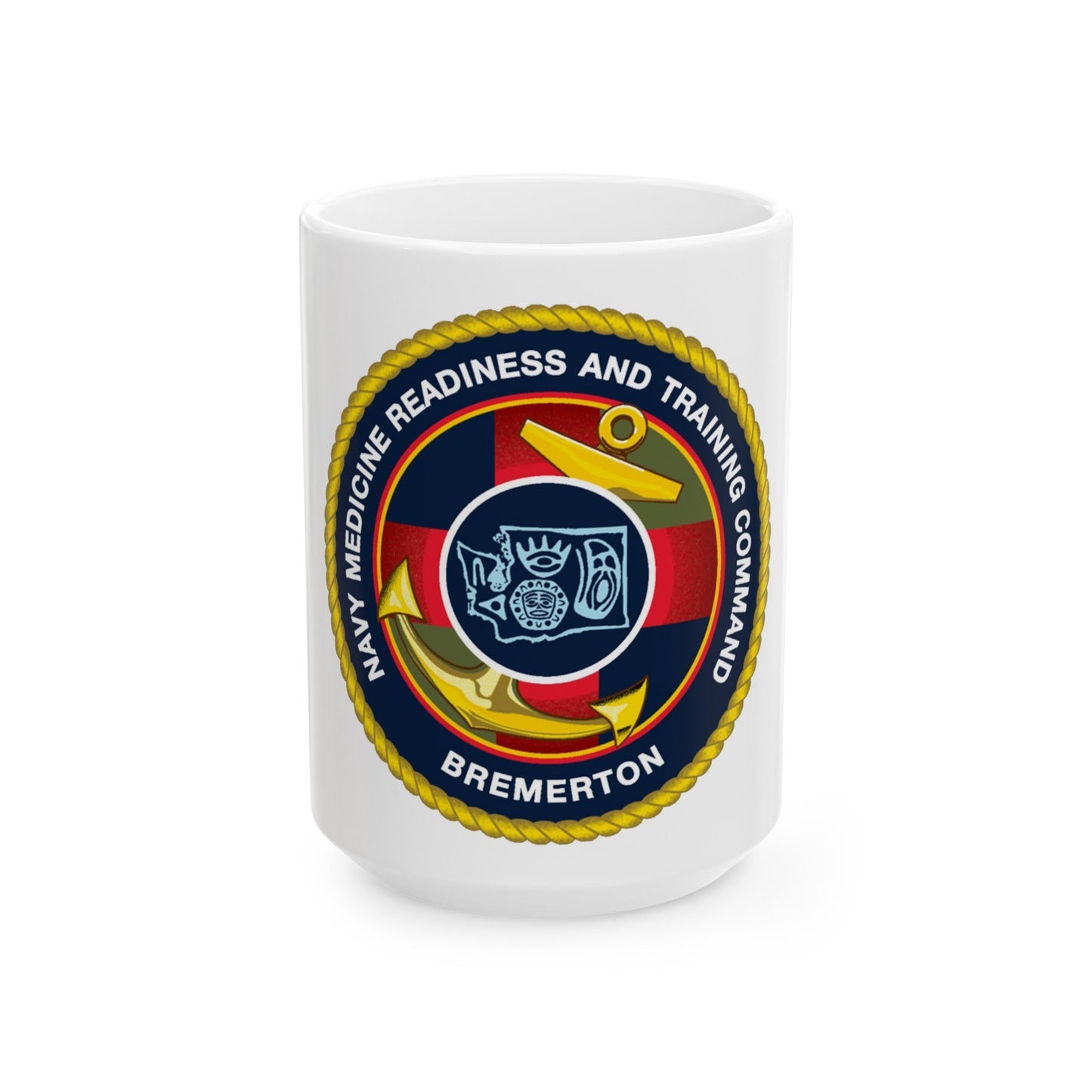 Navy Medicine Readiness and Training Command Bremerton (U.S. Navy) White Coffee Mug-15oz-The Sticker Space