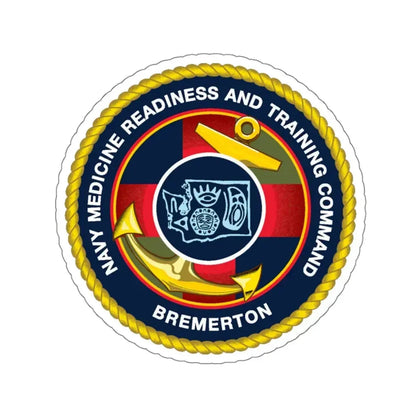 Navy Medicine Readiness and Training Command Bremerton (U.S. Navy) STICKER Vinyl Kiss-Cut Decal 4 Inch White - The Sticker Space