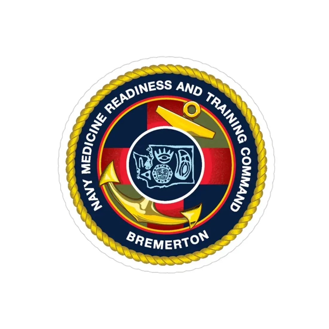 Navy Medicine Readiness and Training Command Bremerton (U.S. Navy) Transparent STICKER Die-Cut Vinyl Decal 3 Inch Transparent - The Sticker Space