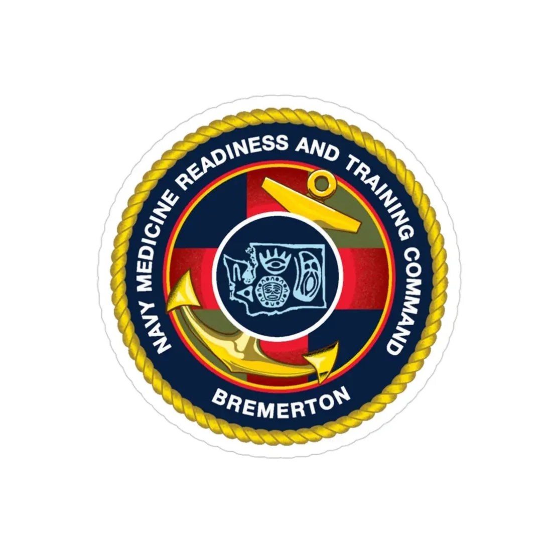 Navy Medicine Readiness and Training Command Bremerton (U.S. Navy) Transparent STICKER Die-Cut Vinyl Decal - The Sticker Space