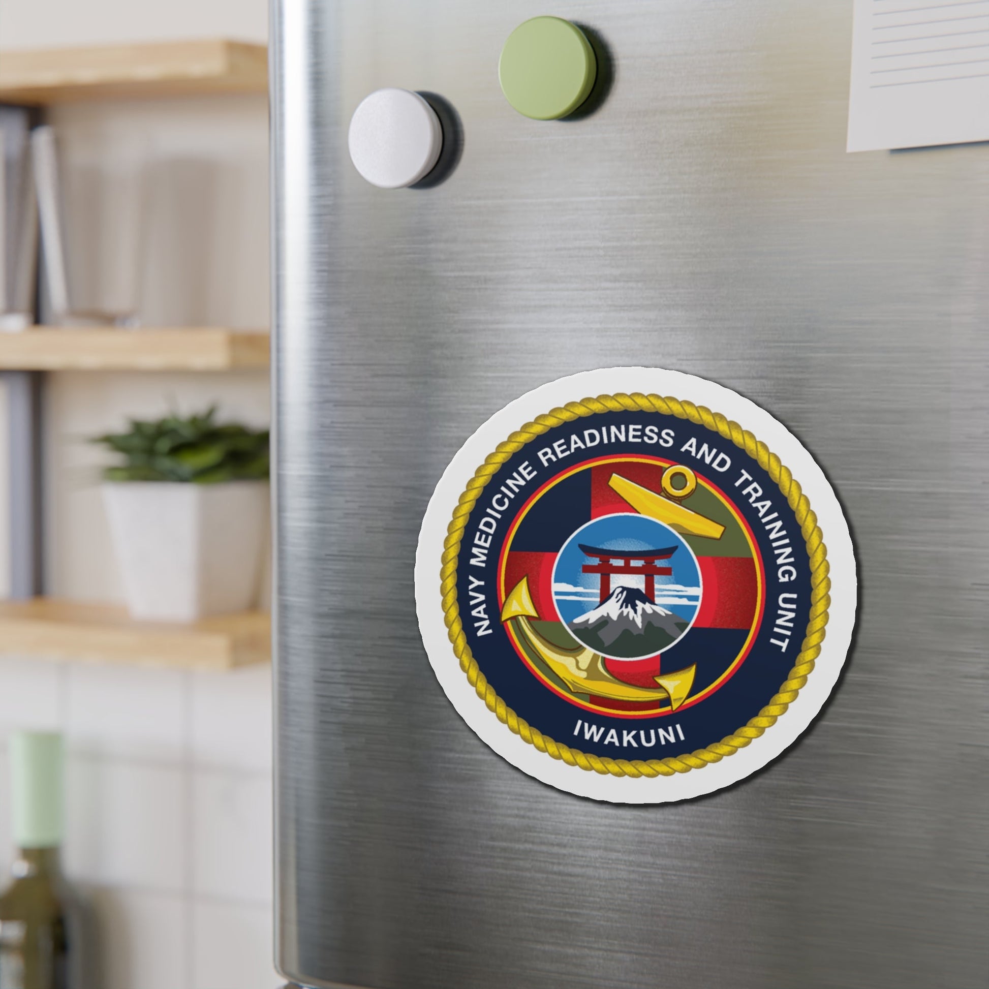 Navy Medicine Readiness and Training Unit Iwakuni (U.S. Navy) Die-Cut Magnet-The Sticker Space