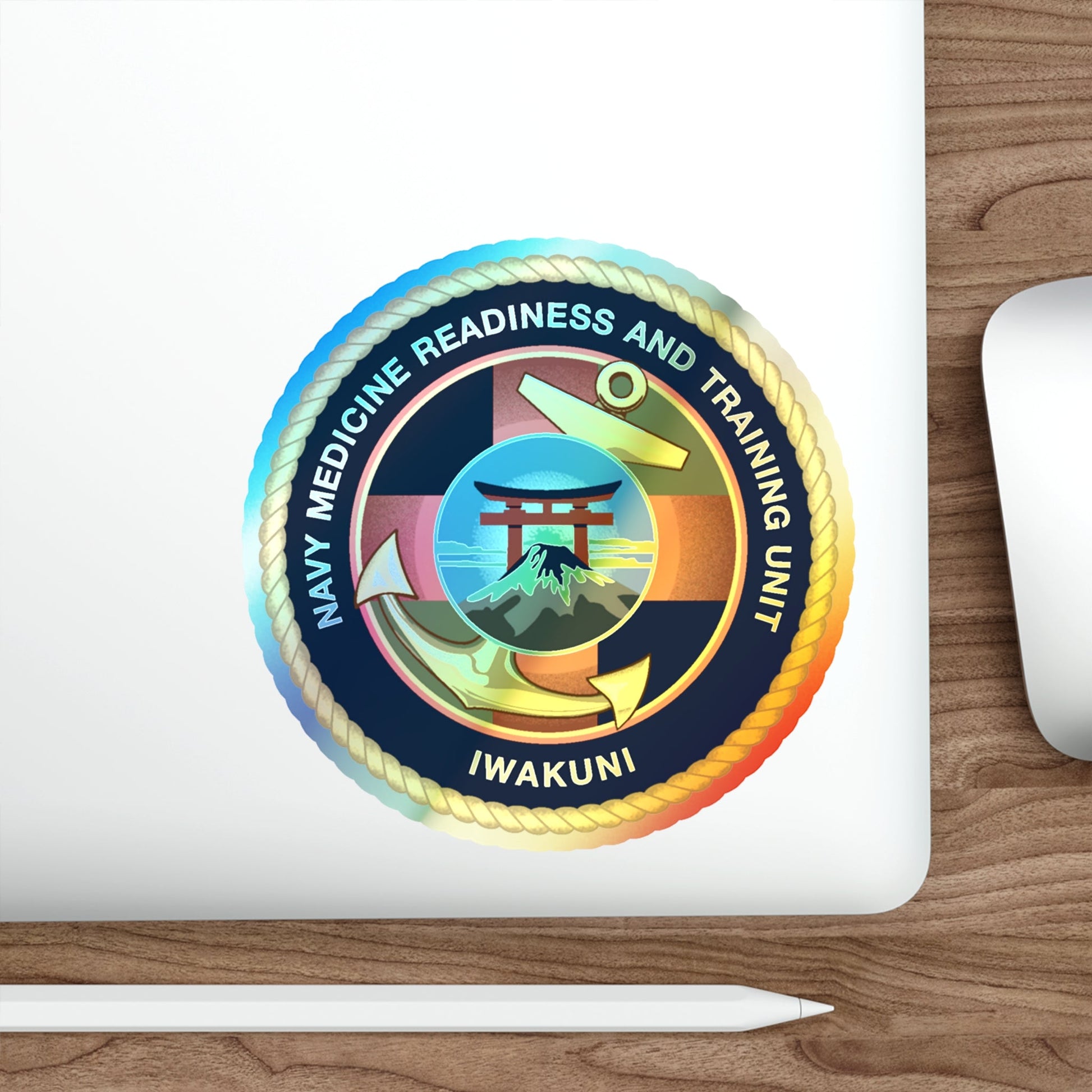 Navy Medicine Readiness and Training Unit Iwakuni (U.S. Navy) Holographic STICKER Die-Cut Vinyl Decal-The Sticker Space