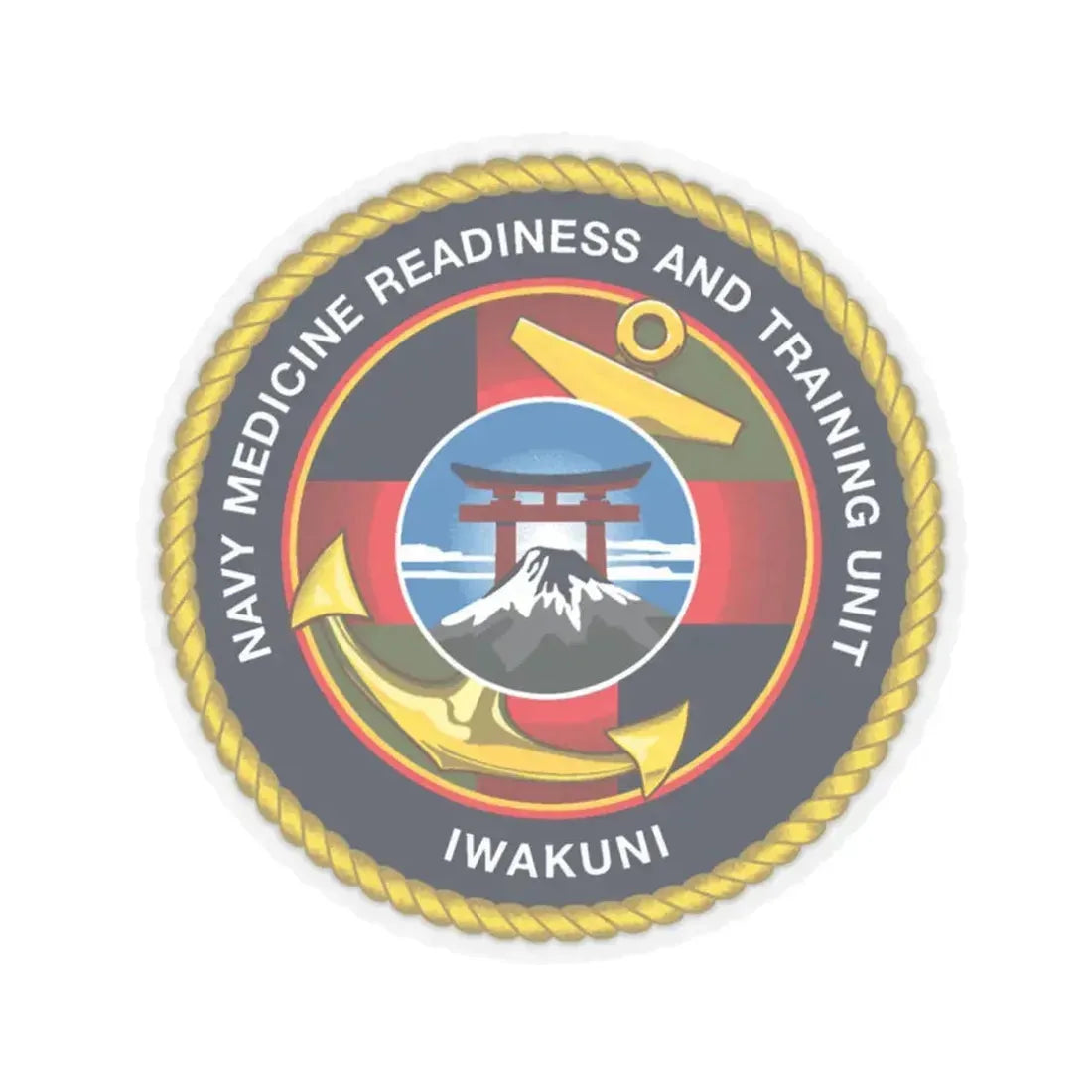 Navy Medicine Readiness and Training Unit Iwakuni (U.S. Navy) STICKER Vinyl Kiss-Cut Decal 4 Inch Transparent - The Sticker Space