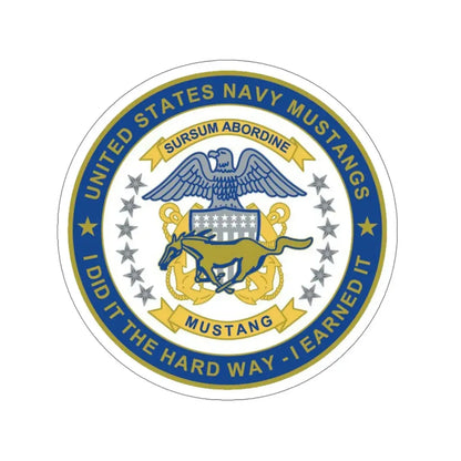 Navy Mustang I did it the hard way I earned it (U.S. Navy) STICKER Vinyl Die-Cut Decal - The Sticker Space