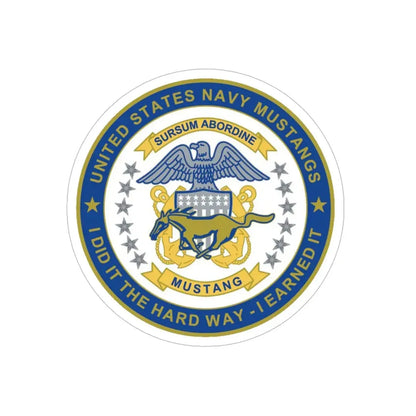 Navy Mustang I Did It The Hard Way I Earned It (U.S. Navy) Transparent STICKER Die-Cut Vinyl Decal - The Sticker Space