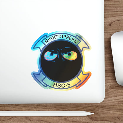 Navy Nightdippers HSC 5 (U.S. Navy) Holographic STICKER Die-Cut Vinyl Decal-The Sticker Space