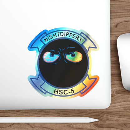 Navy Nightdippers HSC 5 (U.S. Navy) Holographic STICKER Die-Cut Vinyl Decal-The Sticker Space