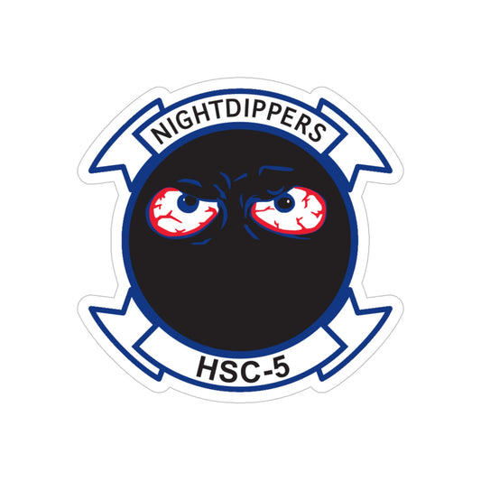 Navy Nightdippers HSC 5 (U.S. Navy) Transparent STICKER Die-Cut Vinyl Decal-6 Inch-The Sticker Space