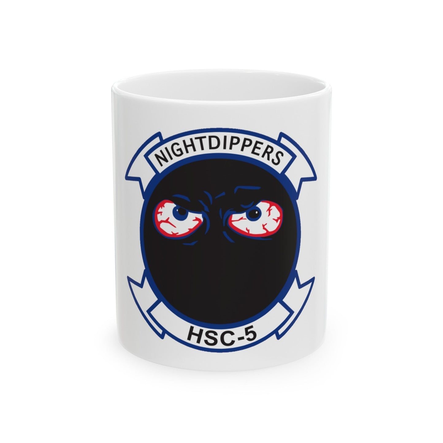 Navy Nightdippers HSC 5 (U.S. Navy) White Coffee Mug-11oz-The Sticker Space