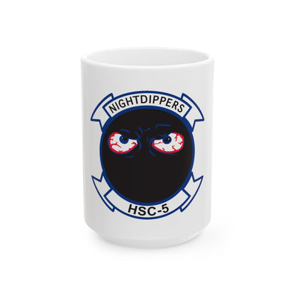 Navy Nightdippers HSC 5 (U.S. Navy) White Coffee Mug-15oz-The Sticker Space