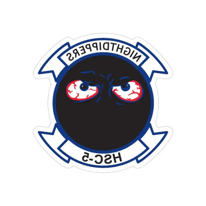 Navy Nightdippers HSC 5 (U.S. Navy) REVERSE PRINT Transparent Die-Cut STICKER 3 Inch Die-Cut Transparent - The Sticker Space