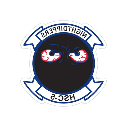 Navy Nightdippers HSC 5 (U.S. Navy) REVERSE PRINT Transparent Die-Cut STICKER 4 Inch Die-Cut Transparent - The Sticker Space