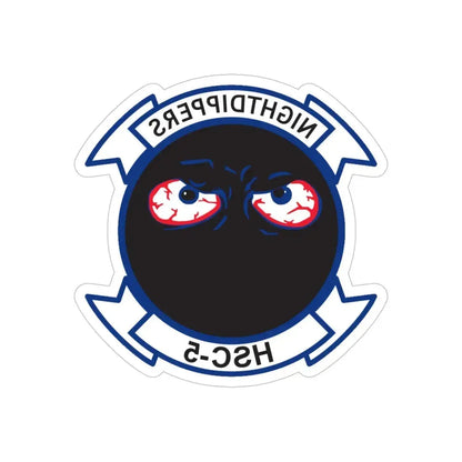 Navy Nightdippers HSC 5 (U.S. Navy) REVERSE PRINT Transparent Die-Cut STICKER 5 Inch Die-Cut Transparent - The Sticker Space