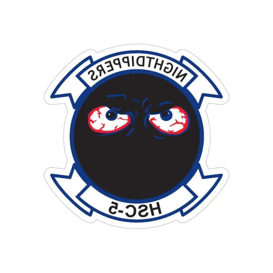 Navy Nightdippers HSC 5 (U.S. Navy) REVERSE PRINT Transparent Die-Cut STICKER 6 Inch Die-Cut Transparent - The Sticker Space