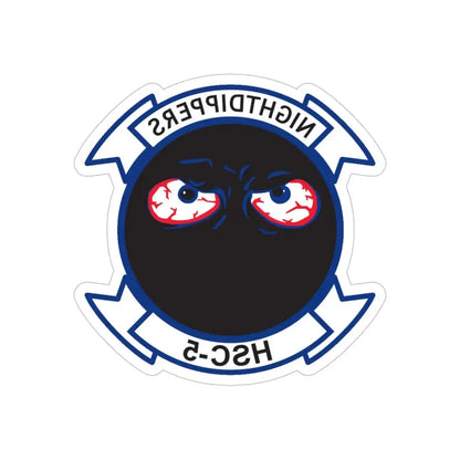 Navy Nightdippers HSC 5 (U.S. Navy) REVERSE PRINT Transparent Die-Cut STICKER - The Sticker Space