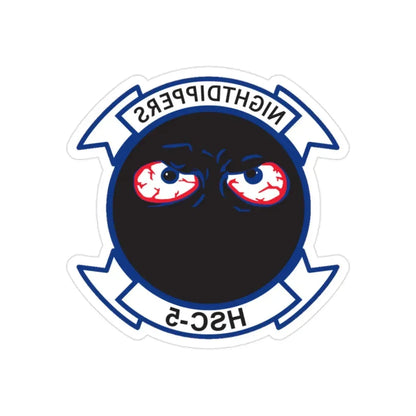 Navy Nightdippers HSC 5 (U.S. Navy) REVERSE PRINT Transparent Die-Cut STICKER - The Sticker Space