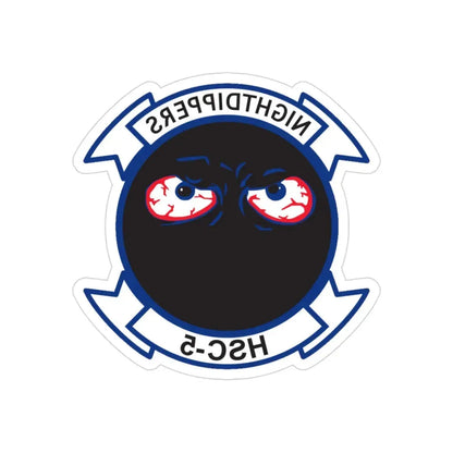 Navy Nightdippers HSC 5 (U.S. Navy) REVERSE PRINT Transparent Die-Cut STICKER - The Sticker Space